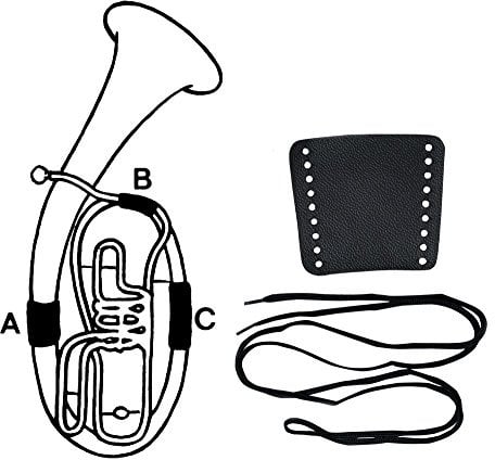 GEWA 720596 Handschutz Leder Bariton, Teil B, Schnürverschluss Bariton - Teil B