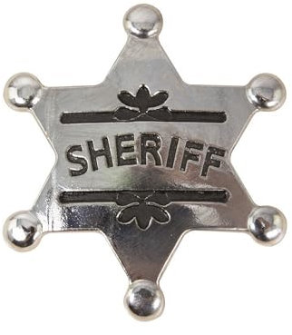 P'TIT Clown - 70108 - Sheriffstern, Marshal - Cowboy-Kostümzubehör - Wildwest, Western - Karneval, Halloween, Cosplay, Kostümpartys, Motto-Events - Metall, 5 x 5 cm