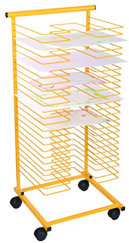 EDUPLAY 240080 Papiertrockenständer, Gelb, pulverbeschichteter Stahl