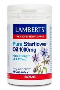 Lamberts Pure Borage Oil 1000mg 90 Capsules with High GLA Content
