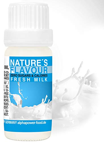 Flavour Drops Zuckerfrei MILCH, 100% natürliches liquid Lebensmittel Aroma I Backaroma, Quark und Shake - Geschmack zum Tropfen, flüssig Flavdrops