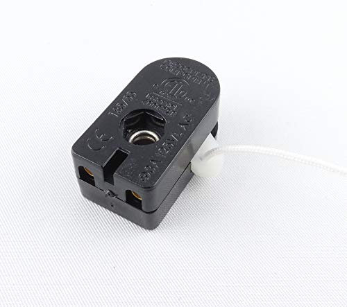 Einbau Zugschalter mit Schnur, 2 A, 250 V~ Ausschalter Schnurschalter mit Kordel