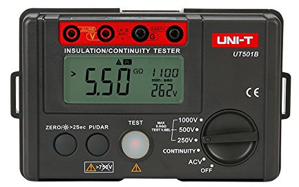 UNI-T UT501B Serie UT500 Isolationswiderstandstester, 250 V/500 V/1000 V, 1 mA