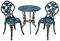 Oakland Living Bistro-Set, Aluminiumguss, antikes Design, 3-teilig, Grün