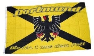 Dortmund Kreuz XXL Fahne Flagge Grösse 1,50 x 2,50m mit Ösen - FRIP –Versand®