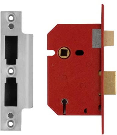 Union Locks 2201 5-Lever Mortice Sash Lock 65mm - Satin Chrome (Boxed)