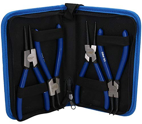 4pc Professional 7 circlip plier/Pliers Set in a Carry case by Bergen AT336