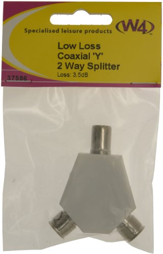 W4 2-Way Co-Axial Splitter - White