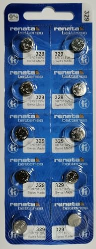 Renata SR731SW 329 Lot de 10 piles boutons