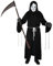 Foxxeo Sensemann Kostüm mit Maske für Herren - Größe S-XXXL - Sensenmann Halloween Kaputzen Umhang Karneval Fasching Größe XXL