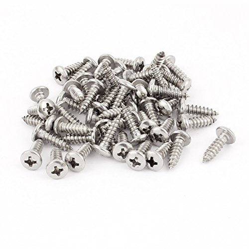 sourcing map 4,8 mm x 18 mm Phillips Kreuz Drive Pan Head selbstschneidenden Schraube 50 PCS de