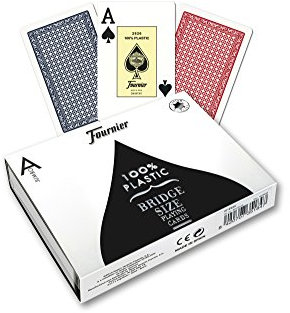 Fournier 1028940- Pokerkarten aus Doppel Kunststoff Nº 2826 (2 Jumbo Index)