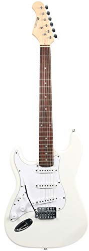 Dimavery 26211125 ST-203 LH E-Gitarre weiß