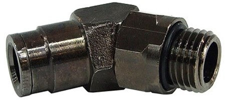 8mm G1/4 Steckanschluss 45°; drehbar- komplett black nickel