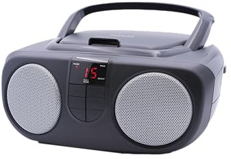 Sylvania srcd243 Tragbarer CD-Player mit AM/FM Radio, Boombox (Pink)