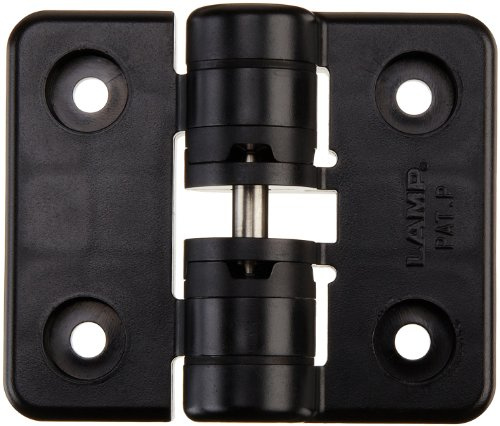Sugatsune hg-yj50bl Polyacetal fixrastung Scharnier mit Löchern, 50 mm Blatt Höhe, 60 mm, geöffnet Breite, 5 lbs Zoll Drehmoment, schwarz