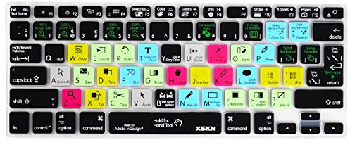 Adobe InDesign Hot Keys Keyboard Film Shortcuts Keyboard Skin Cover for MacBook Air 13 & MacBook Pro 13 15 17, Retina (US/European ISO Keyboard)