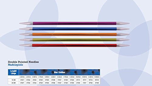 KnitPro ZING Stricknadel-Set 15 cm, Aluminium, NS 3.5