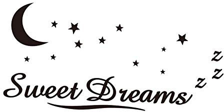 Wandtattoo englischer Buchstabe sweet dreams moon stars