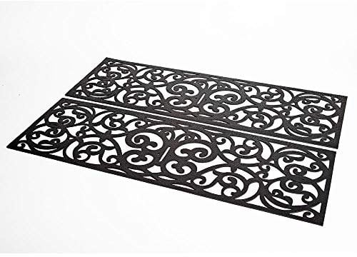 Easylife Butterfly Stair Traction Treads (Pack of 4) Non Slip Mat for Steps, Weather Resistant Rubber Mat Stair Treads Set for Outdoor and Indoor Stairs, 74x24x0.4cm - Fully Guaranteed