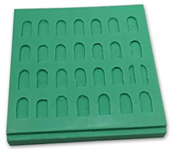Troll Factory Giessform Silikonform Biberschwanz Dachziegel Krippenbausteine Set 18, Grün, Rechteckiger Prismenkörper