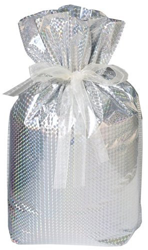 Gift Mate Geschenktüten mit Kordelzug, Jumbo, Diamant, Silber, 21174-2