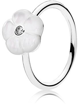 PANDORA Damenring Weiße Blüte 190999MOP-54