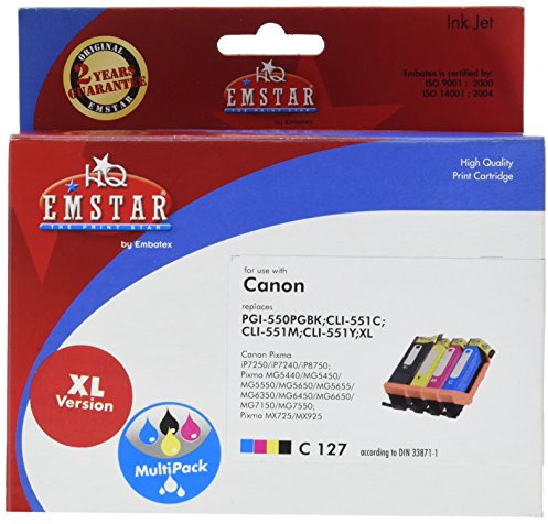Emstar C127 Remanufactured Tintenpatronen Pack of 4