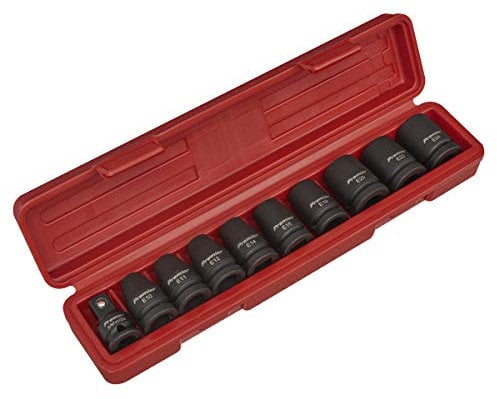 Sealey Ak2301 Impact TRX-Star Female Socket Set 10Pc 1/2Sq Drive