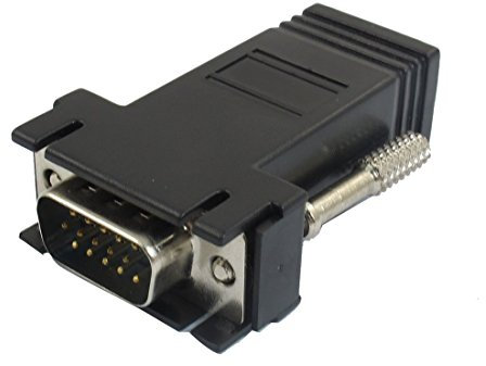 Sourcingmap VGA 15 Broches mâle vers RJ45 Femelle Adaptateur Jack connecteur