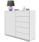 Vladon Sideboard Ben V2, Made in Germany, Kommode mit 1 Tür und 5 Schubladen, Weiß matt/Weiß matt (79 x 74 x 36 cm)
