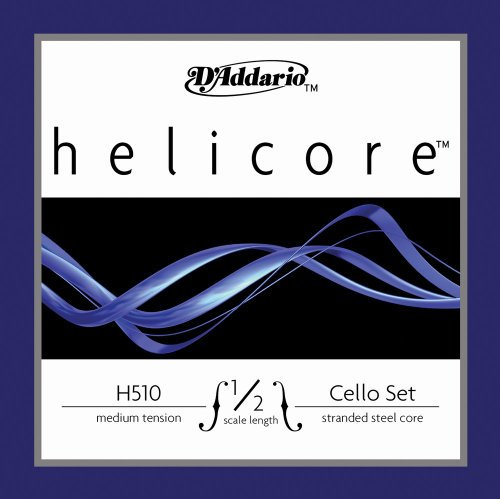 D'Addario H510-1/2M Helicore Cello Saitensatz mehrfach verdrillter Stahlkern 1/2 Medium