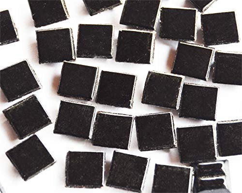200g Glas Mosaiksteine schwarz 1x1cm ca. 300 Stück