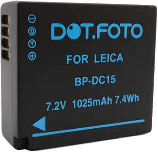 Dot.Foto BP-DC15-E, BP-DC15-U, BP-DC15-TK Premium 7.2v / 1025mAh Rechargeable Battery for Leica D-LUX (Typ 109), D-LUX 7 / C-LUX
