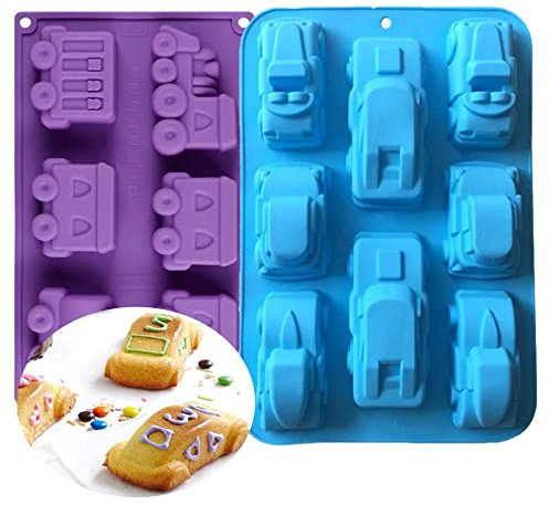 FantasyDay 2 Stück Weihnachten Silikon Backformen, Antihaftbeschichtet Silikon Kuchenform Muffinbackformen Brotbackform Backform Kasten für Muffins Kuchen Pudding Torte - Hochwertige Silikonbackform