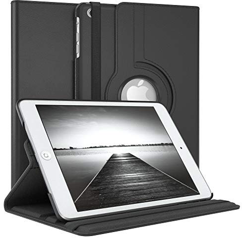 EAZY CASE - Tablet Hülle für iPad mini 1 / Mini 2 / Mini 3 Schutzhülle 7.9 Zoll Smart Cover Tablet Case Rotationcase zum Aufstellen Klapphülle 360° drehbar mit Standfunktion Tasche Kunstleder Schwarz
