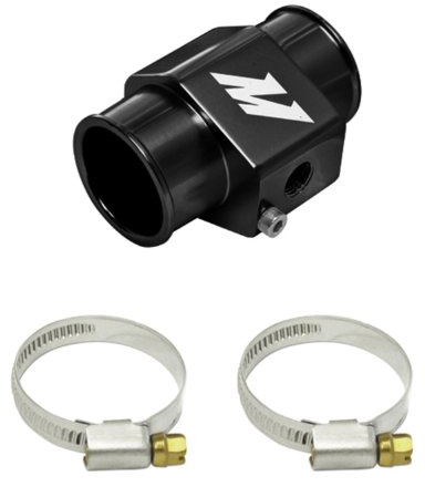 Mishimoto MMWHS-34-BK Black 34mm Water Temperature Sensor Adapter