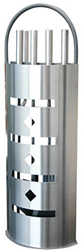 Alpertec Kamingarnitur mit Edelstahlblende, 1 Stück, satiniert, 39021000