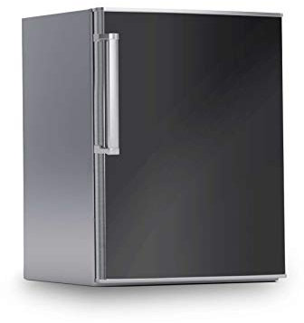 Kühlschrank Aufkleber I Dekoration für Kühlschranktür - Sticker Folie selbstklebend I Deko Küche - Farbe: Schwarz