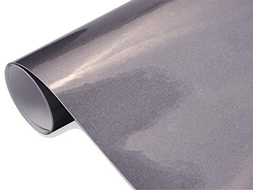 Neoxxim 13,5€/m2 Premium - Auto Folie - Hochglanz METALLIC Grau 300 x 150 cm Folie - blasenfrei Lackfolie Lackschutzfolie
