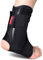 Kuangmi Ankle Brace Lace Up with Side Stabilizers and Cross Auxiliary Fixing Belt Strength Protection 1 Piece (Large)