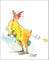 Gaymann Kollektion Poster “Huhn mit Korkenzieher“ 40x50 cm