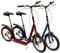 Sport-Thieme Big Wheel City Tretroller | Kick-Scooter, Laufroller für Erwachsene u. Kinder | Klappbar, mit Sattel, höhenverstellbar, Vorder-/Hinterradbremse | In Blau oder Rot | 11 kg | Aus Stahl