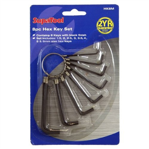SupaTool 8 Piece Hex Key Allen Alan Allan Key Set Kit