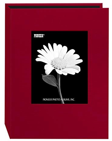 Pioneer Photo 24-Pocket Frame Cover Album for 5 by 7-Inch Prints, Apple Red Fabric