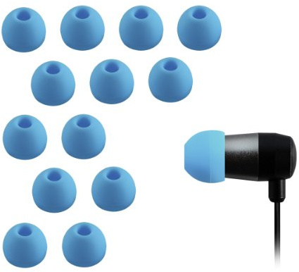 Xcessor 7 Paar (Satz Mit 14 Stück) Silikon-Ersatz-Ohrstöpsel für die Meisten In-Ear-Kopfhörer/Ohrhörer. Große Größe (L). Blau