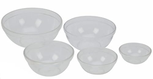 INTEGRAL BEAUTY Professionnel Esthétique - Bol Cabine Kit X5 Pvc Transparent - Lot de 5 Bols Esthétique en Plastique pour Soins de Beauté