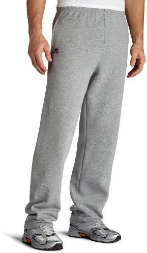 Russell Athletic Herren Dri Power Sweathose aus Fleece mit Offenem Boden und Taschen, Entspannte Passform, Feuchtigkeitstransport Trainingshose, Oxford, Mittel