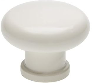 SIRO Möbelknopf Münster, Schlicht, Kugel, Kunststoff weiß, 40 mm x 30 mm x 40 mm, 0385-40K10