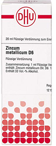 DHU Zincum metallicum D6 Dilution, 20 ml Lösung